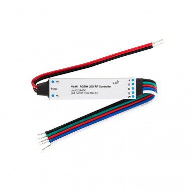 12/24V DC Mini RGBW LED Strip Controller compatible with RF Remote