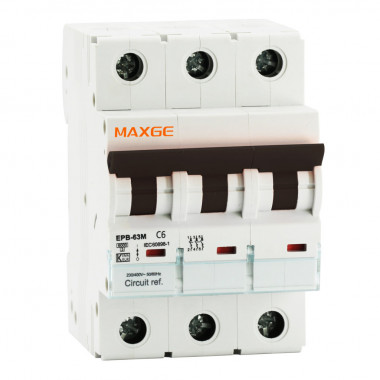 Magnetotermický Průmyslový Jistič 3P 10-63A 10kA C-Křivka MAXGE
