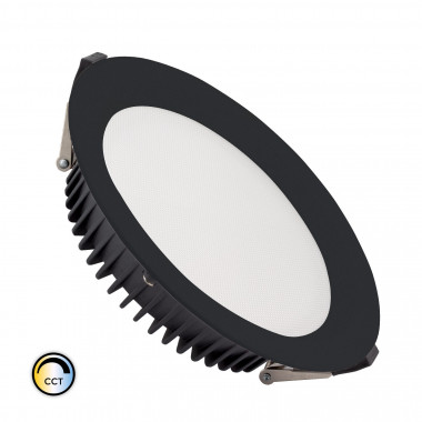 SAMSUNG New Aero Slim Black 40W LED Downlight Selectable CCT 130 lm/W Microprismatic (UGR17) LIFUD Ø 200 mm Cut-Out