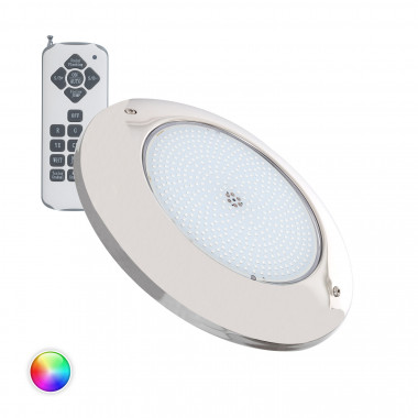 Faretto Piscina LED Superficie RGB Waterproof 12V AC IP68 Acciaio Inox 35W