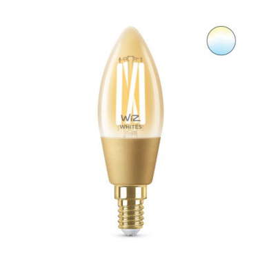Lampadina LED Smart E14 4.9W 370 lm C35 Wi-Fi + Bluetooth Regolabile CCT  WIZ - Ledkia
