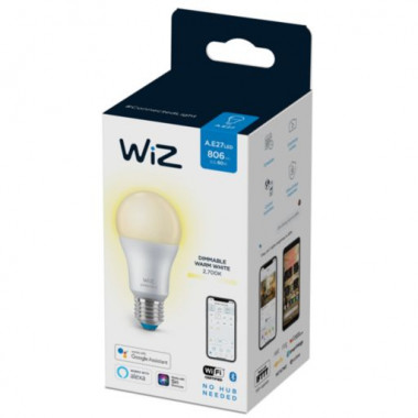 Produit de Ampoule LED Intelligente WiFi + Bluetooth E27 806 lm A60 Dimmable WIZ 8W