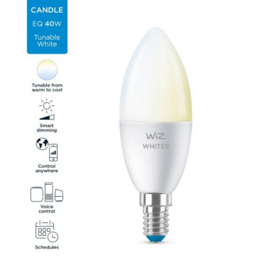Produkt od LED Žárovka Smart E14 4.9W 470 lm C37 WiFi + Bluetooth Stmívatelná CCT WIZ