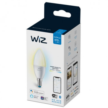 Prodotto da Lampadina LED Smart E14 4.9W 470 lm C37 Wi-Fi + Bluetooth Regolabile CCT WIZ 