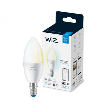 Product of 4.9W E14 C37 Smart WiFi + Bluetooth WIZ CCT Dimmable LED Bulb 