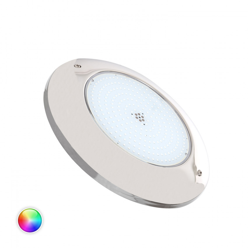Product van Zwembadlamp Opbouw Onderdomplebaar LED 12V AC 20W RGB RVS IP68
