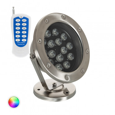 Faretto LED RGB da Superficie 24V DC 15W Sommergibile IP68 - Ledkia