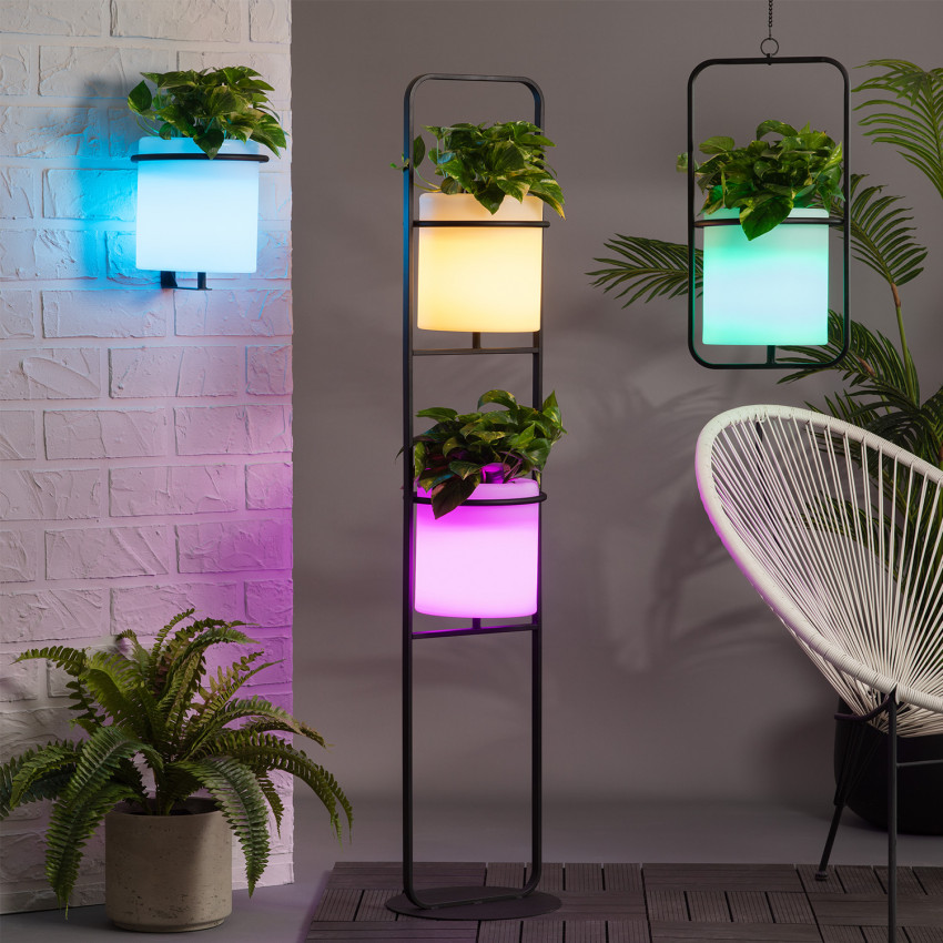 Product of 22cm Rechargeable IP65 RGBW Outdoor LED Plant Pot Wall Lamp