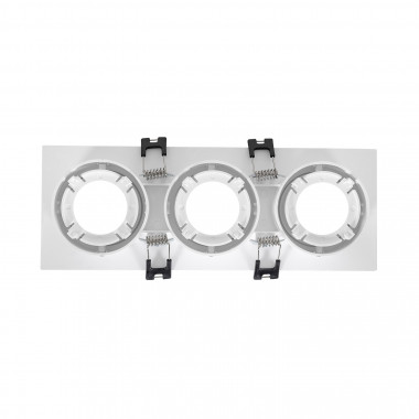 Product van De kantelbare vierkante Downlight Ring voor drie LED GU10 / GU5.4 lampen Zaagmaat 75x235mm