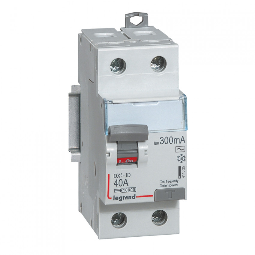 Product of Industrial Differential Switch 2P 300mA 25-63A 10kA Class AC LEGRAND DX³ 411524