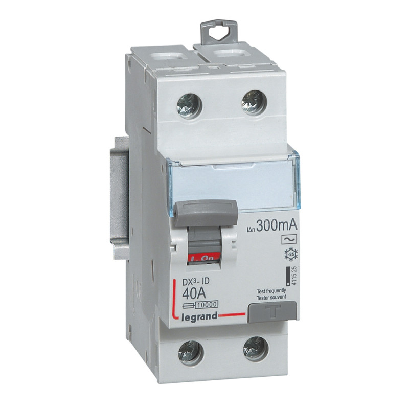 Produit de Interrupteur Différentiel DX³ Industriel 2P-300mA 10kA Class AC 25-63A LEGRAND 411524