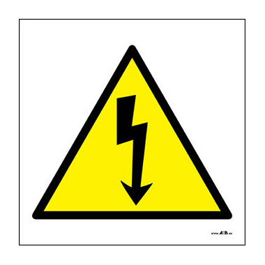 Pack 10 Unités Signalisation PVC Adhesive Risque d’Électrocution 210mm CATU AT492
