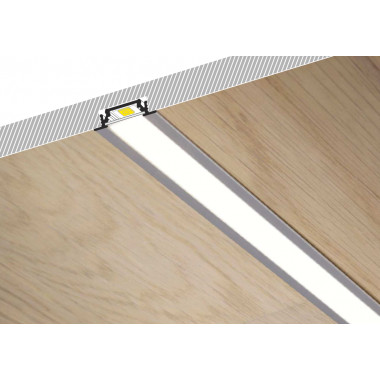 Product of 1m Recessed Aluminium Profile for LED Strips with Sliding Cover up to 10 mm