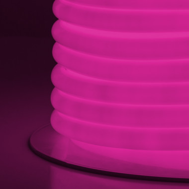 Product van LED Strip neon Flexibel Rond 360 120LED/m IP67 roze 50 meter
