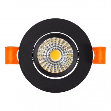 Produkt von LED-Downlight Strahler 5W COB Schwenkbar Rund (UGR19) Rund Schwarz Schnitt Ø55 mm CRI92 Expert Color No Flicker