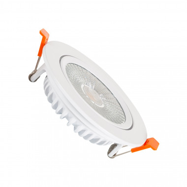 White Round 15W Ultraslim Adjustable COB Expert Colour CRI90 LIFUD No Flicker LED Spotlight Ø100mm Cut-Out