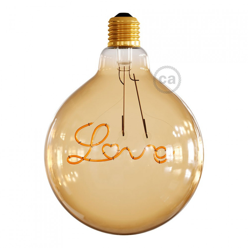 Product of 5W E27 G125 250 lm Creative-Cables Love Dimmable Filament LED Bulb CBL700216