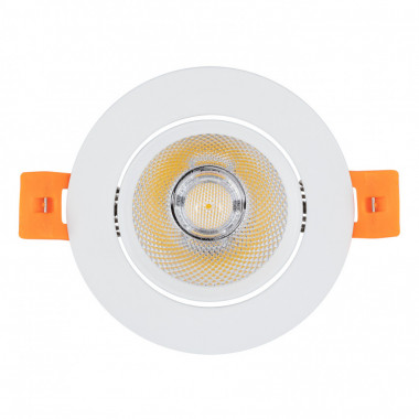 Produit de Spot Downlight LED COB  Dimmable Orientable Rond Blanc 7W Coupe Ø70mm 