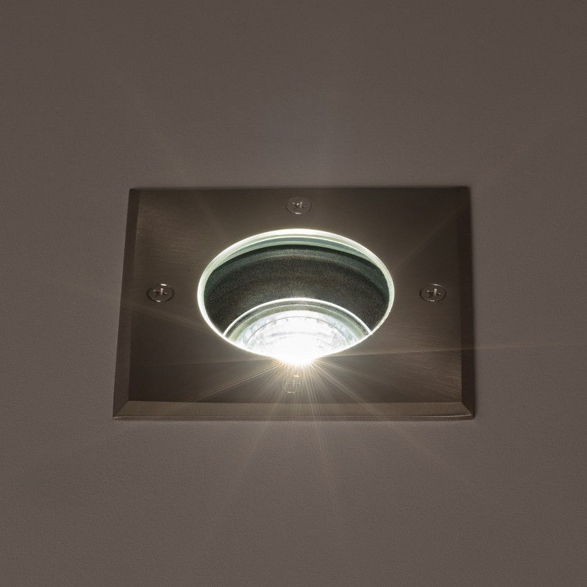 Produkt od Venkovní Vestavný LED Reflektor Čtvercový Pozemní z Nerezové Oceli 1xGU10