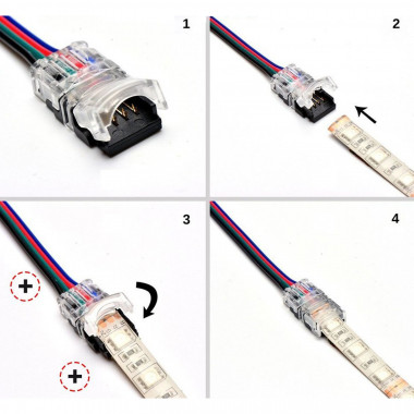 Product van Hippo Connector met Kabel  voor LED Strip IP20 