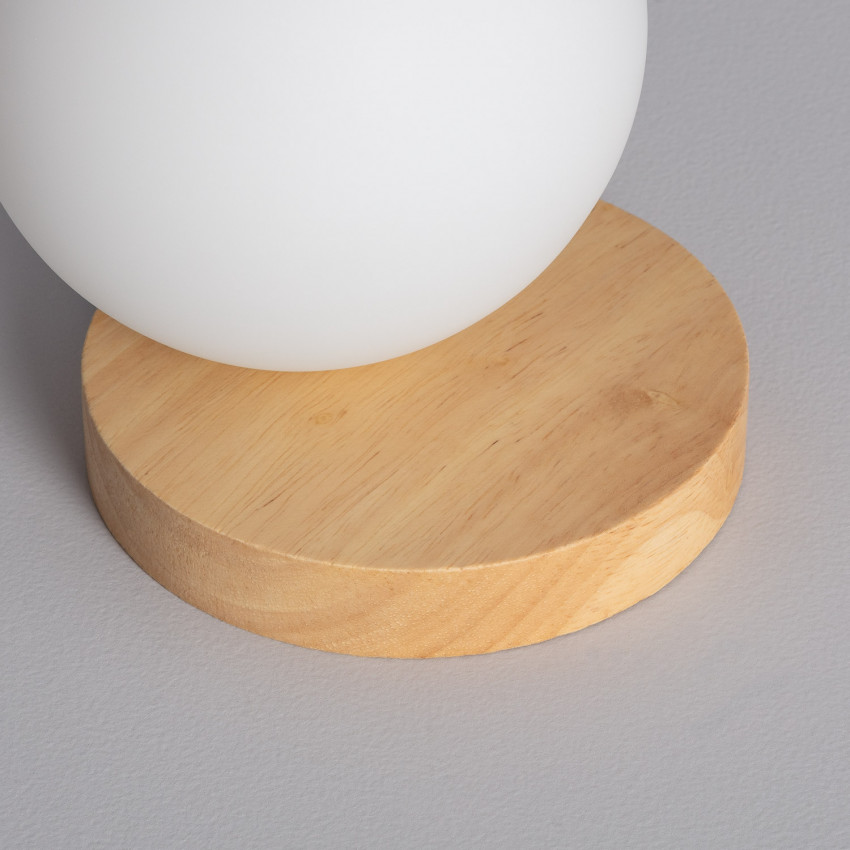 Produkt von Tischleuchte aus Holz und Glas Kamulo