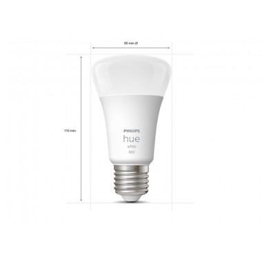 Produkt von 2er pack LED-Glühbirnen Smart E27 9W 800 lm A60 PHILIPS Hue White