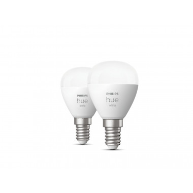 Product van Pack 2 st Slimme LED Lamp  E14 5.7W 470 lm P45 PHILIPS Hue White