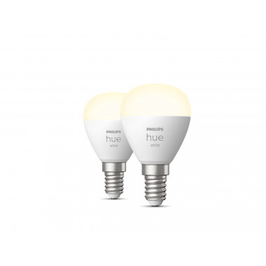 Product of Pack of 2 PHILIPS Hue E14 P.45 Spherical 5.7W White LED Bulbs