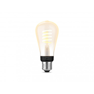 PHILIPS E27 White Ambience ST64 7W Hue LED Filament Bulb
