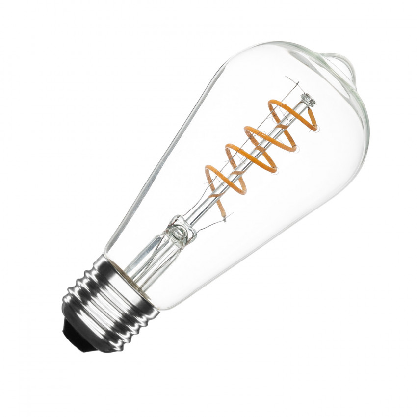 Produit de Ampoule LED Filament E27 4W 200 lm Dimmable 4W ST64 Spirale