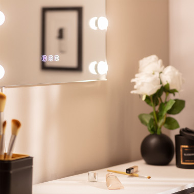 Miroir Salle de Bain avec Éclairage LED Essauira 70x50cm - Ledkia