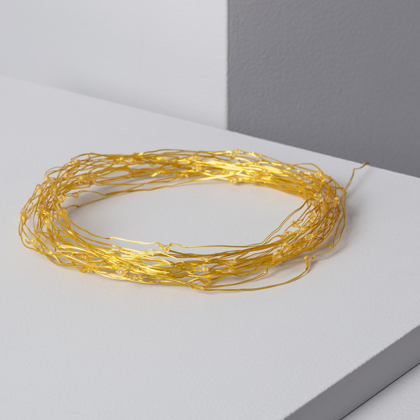 Produkt od 10m LED Světelná Girlanda - Řetěz ve Zlaté s Baterií