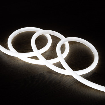 Product Striscia Neon LED Regolabile 220V AC 120 LED/m Circolare 360  Bianco Freddo IP67 su Misura Taglio ogni 100cm 