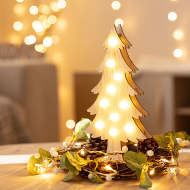 LED-Weihnachtsbaum Wood mit Batterie