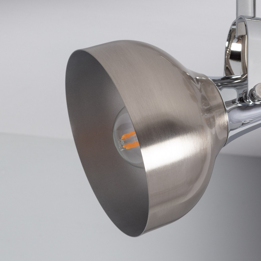 Product van Plafondlamp Aluminium Richtbaar met 2 Spots Zilver Emer