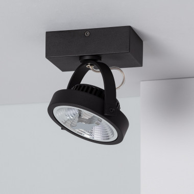 Faretto LED da Superficie Orientabile AR111 15W Regolabile Nero CREE -  Ledkia