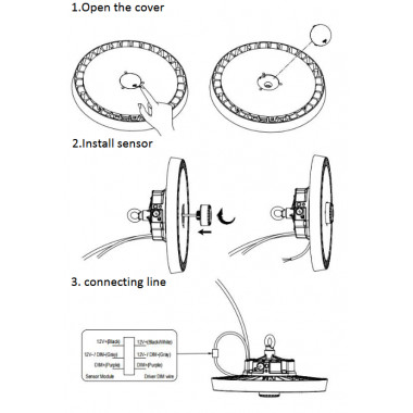 Product van Sensor de Movimiento PIR y Lumínico IP65 para Control Remoto UFO HBS Y HBF