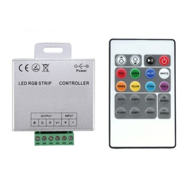 Product Controller Regelaar RGB LED Strip  12/24V DC met RF Afstandsbediening 