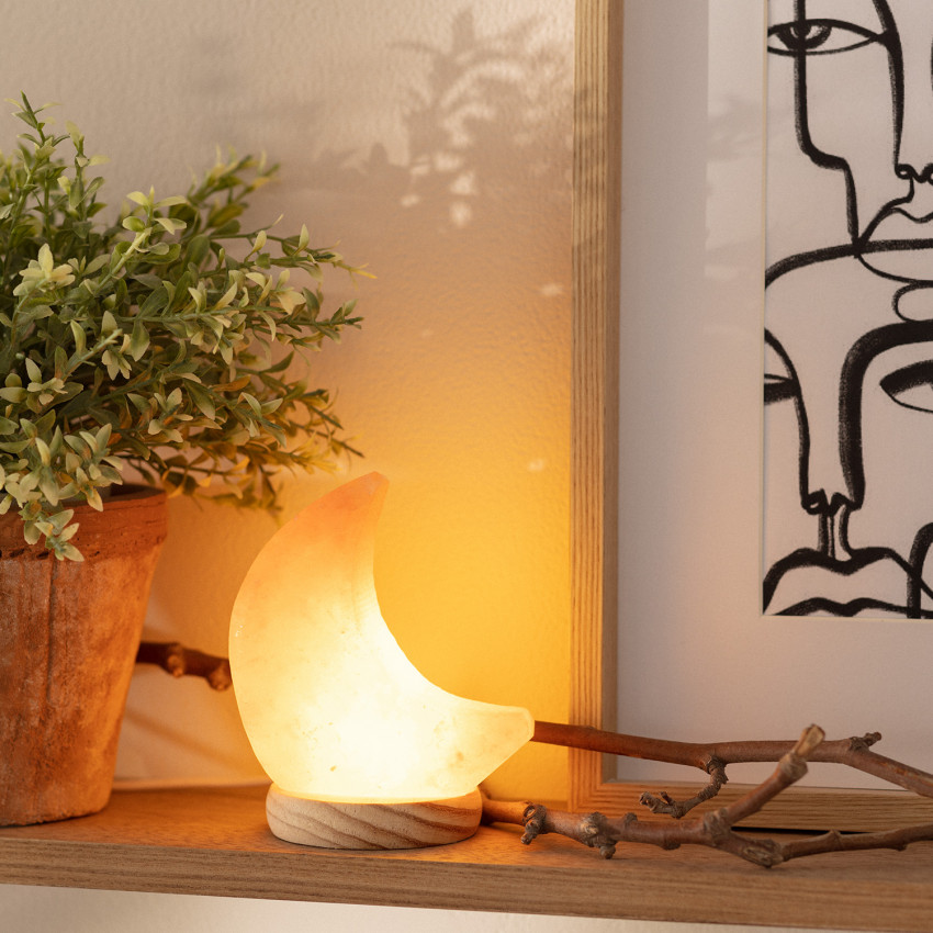 Product of Mineral Salt Moon LED Table Lamp with USB Connection 