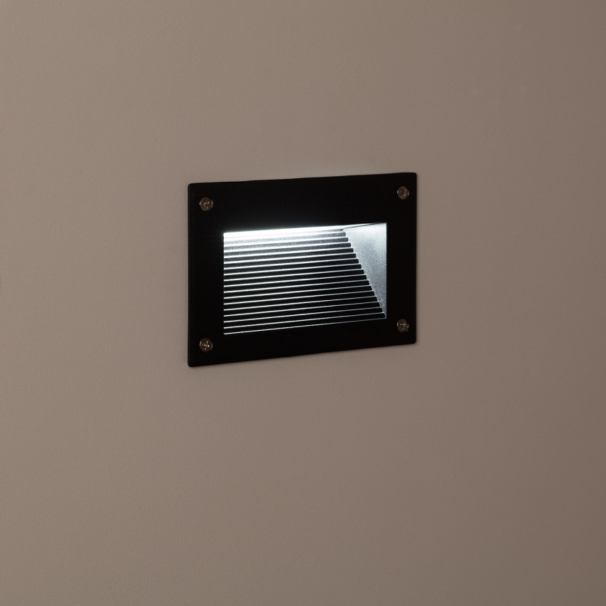 Produit de Balise LED Extérieure 3W Encastrable au Mur Mystic Noire