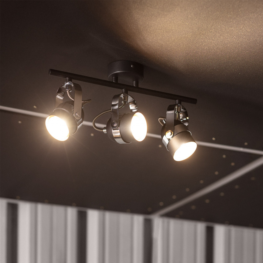 Product of Sinner Adjustable Aluminium 3 Spotlight Ceiling Lamp in Black