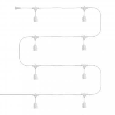 Produit de Guirlande Extérieure avec 8 Douilles E27 5.5m Blanche IP65 