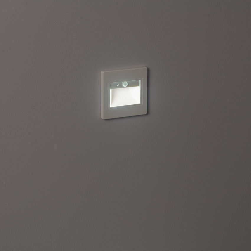 Product of 1.5W Bark Recessed Wall LED Spotlight with PIR and Twilight Sensor in White