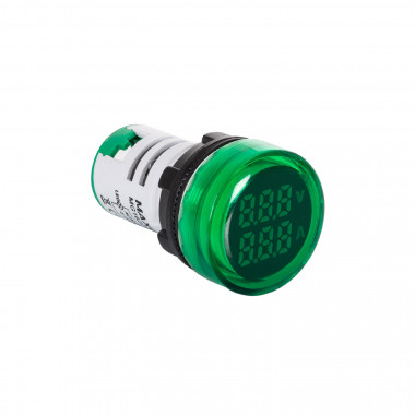 Leuchtmelder MAXGE mit Voltzähler 20-500V und Amperezähler 0-100A Ø22mm