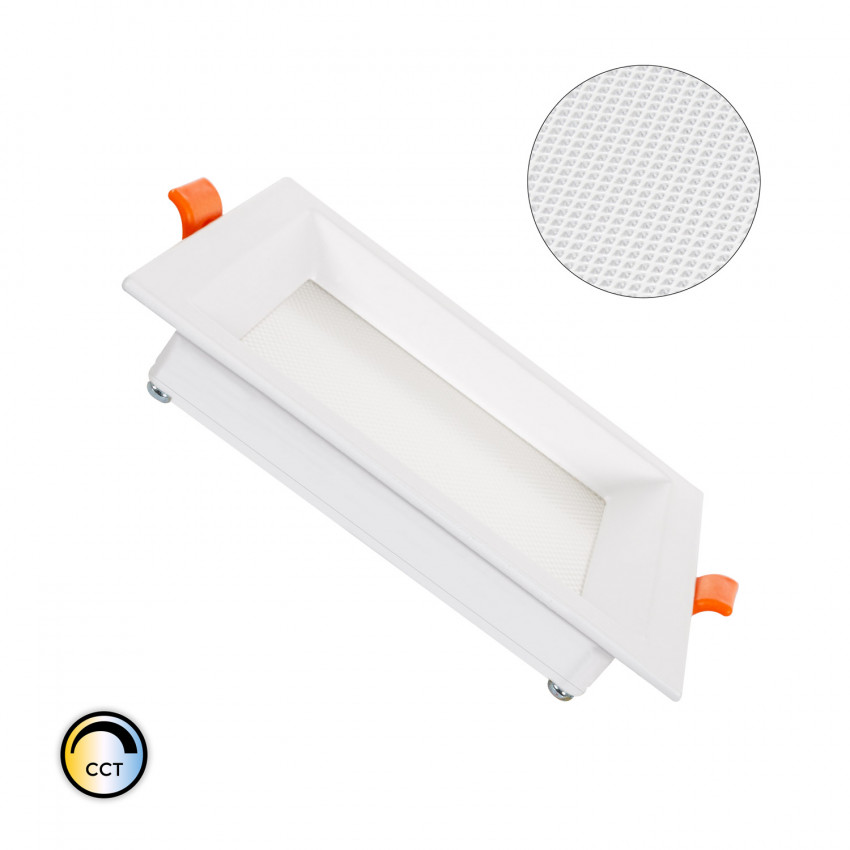 Produkt von LED-Deckeneinbauleuchte 10W Wählbar CCT Eckig Slim Mikroprismatisch (UGR17) LIFUD Ausschnitt 110x110 mm