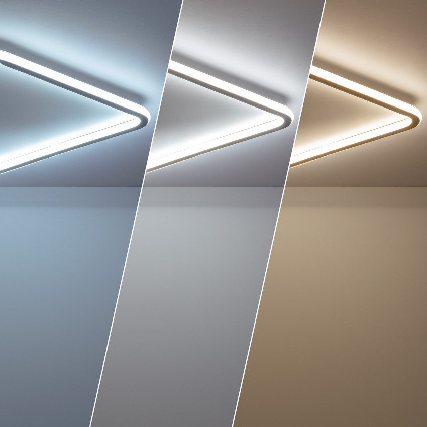 Product van Plafondlamp Allharo Vierkant LED 36W Selecteerbare CCT 600x600 mm