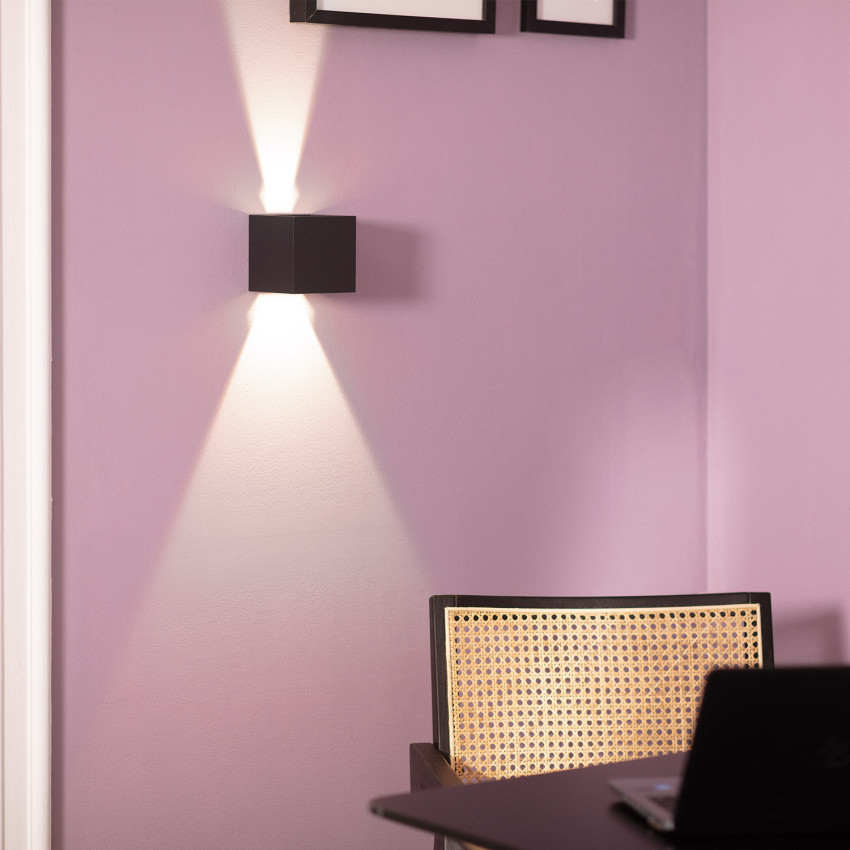 Product of 6W Eros Aluminium Black LED Wall Lamp with Double Sided Lighting 
