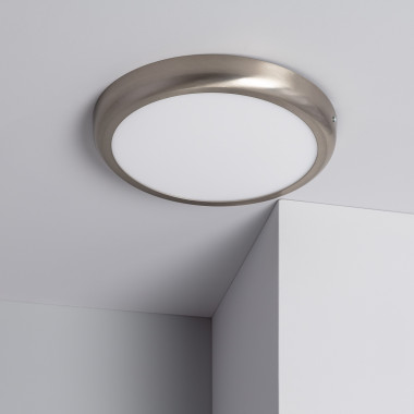 Plafon LED 24W Okrągły Metalowy Ø300 mm Design Silver