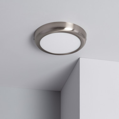 Plafon LED 18W Okrągły Metalowy Ø225 mm Design Silver