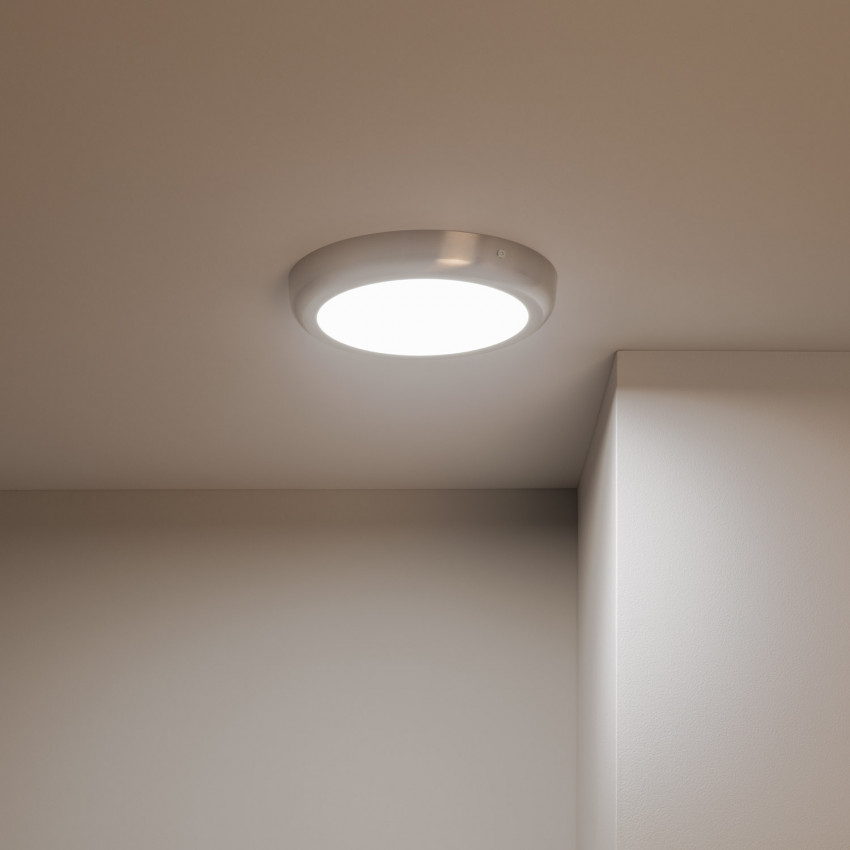 Product van Plafondlamp 18W LED Rond Metaal Silver design  Ø225 mm